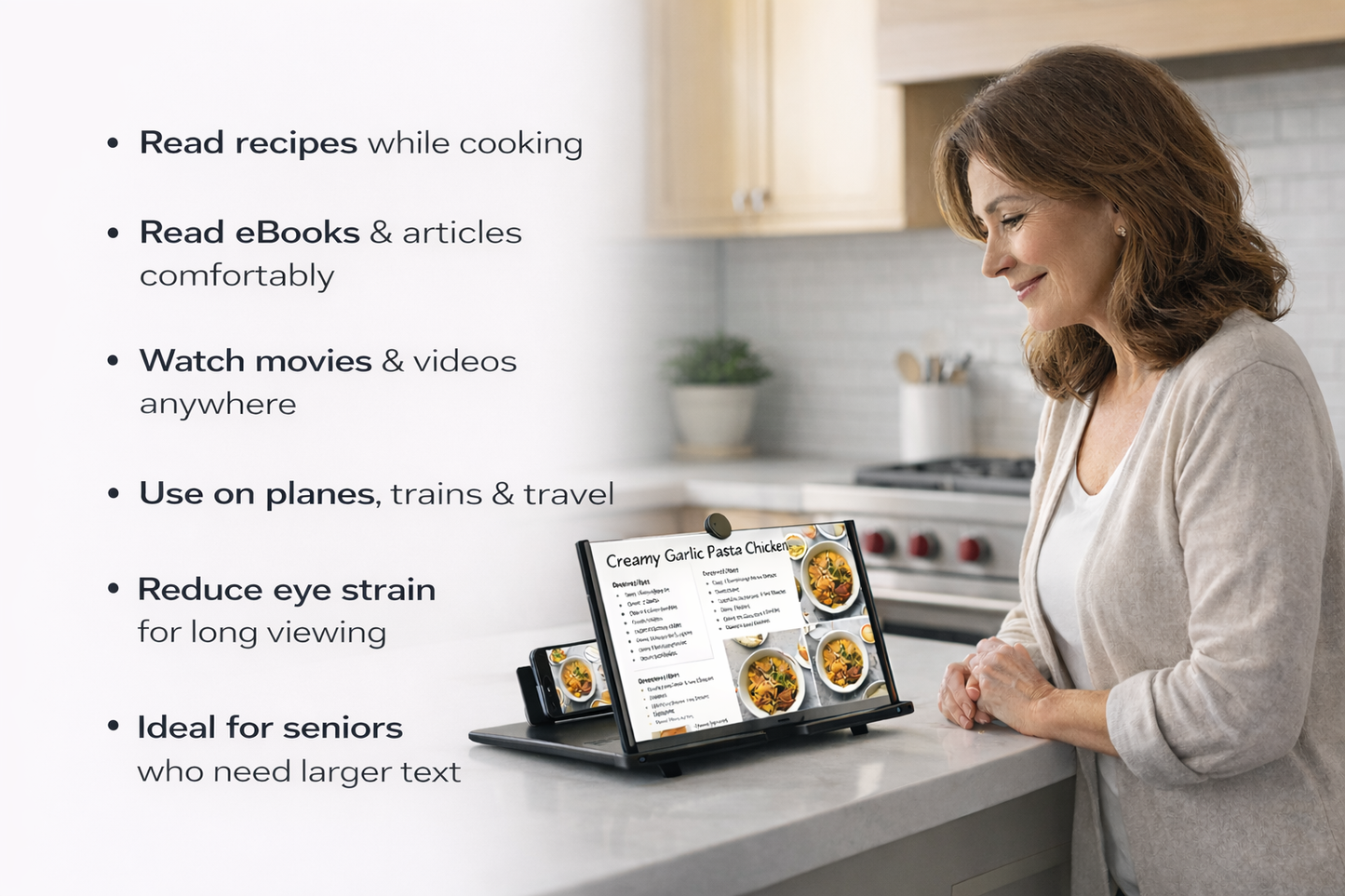 Foldable Phone Screen Magnifier